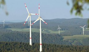 Windkraft im Wald: Unser Bild zeigt Anlagen in Baden-Württemberg. Auch für den Reinhardswald sind Windenergieanlagen geplant.