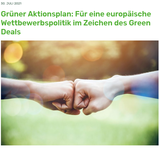 Grüner Aktionsplan: Für eine europäische Wettbewerbspolitik im Zeichen des Green Deals