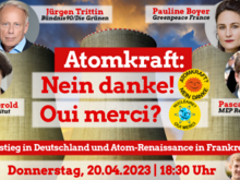 Bild Veranstaltunghinweis: Europe Calling Webinar "Atomkraft / Nuclear ? Nein, danke! & Oui merci? 