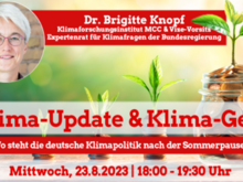 Banner: Europe Calling „Klima-Update & Klima-Geld - Wo steht die deutsche Klimapolitik nach der Sommerpause?”